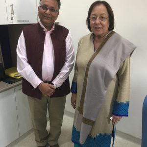 Dr. (Prof) Ameet Kishore with Najma Heptullah